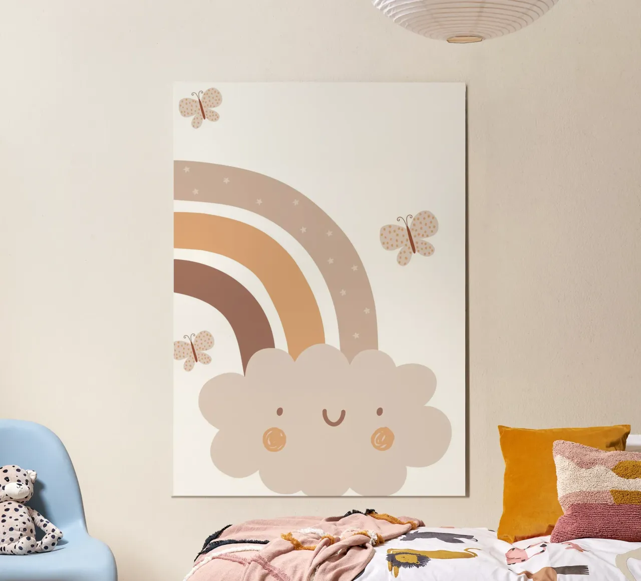 Cute smiling cloud alluminio dibond da LisaArtes