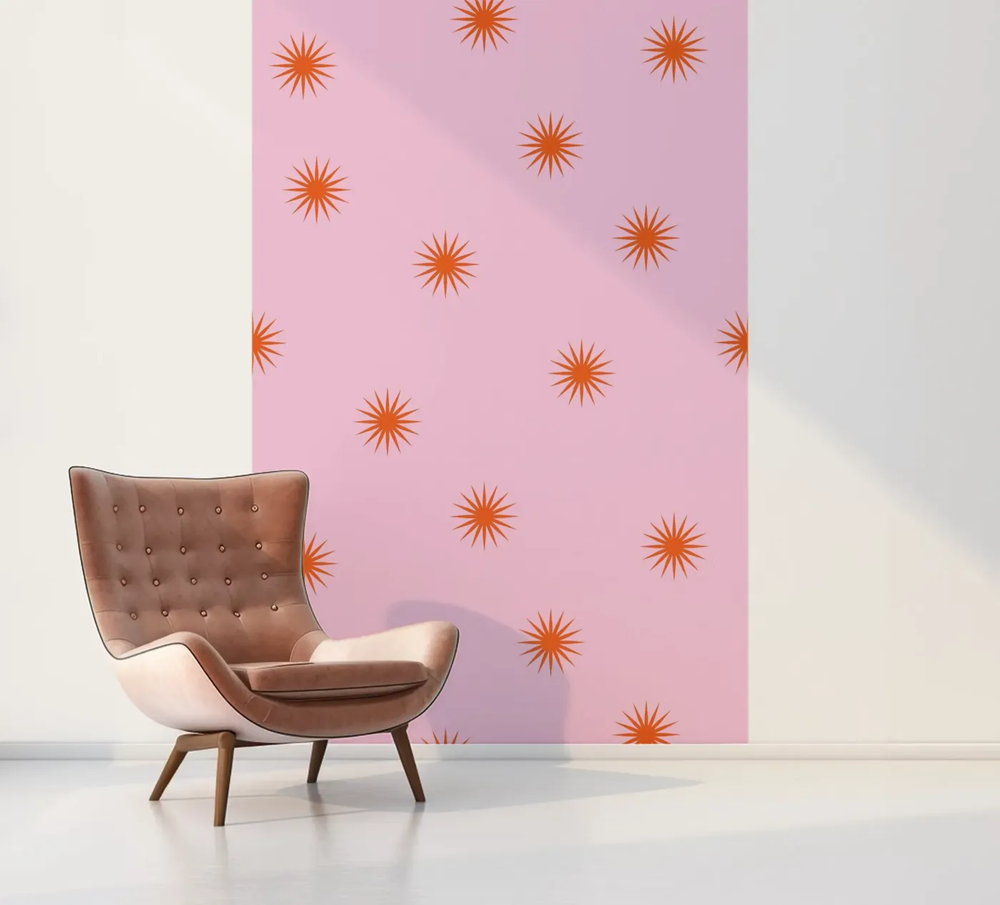 Sunshine Orange Pattern fotobehang van janamossmann