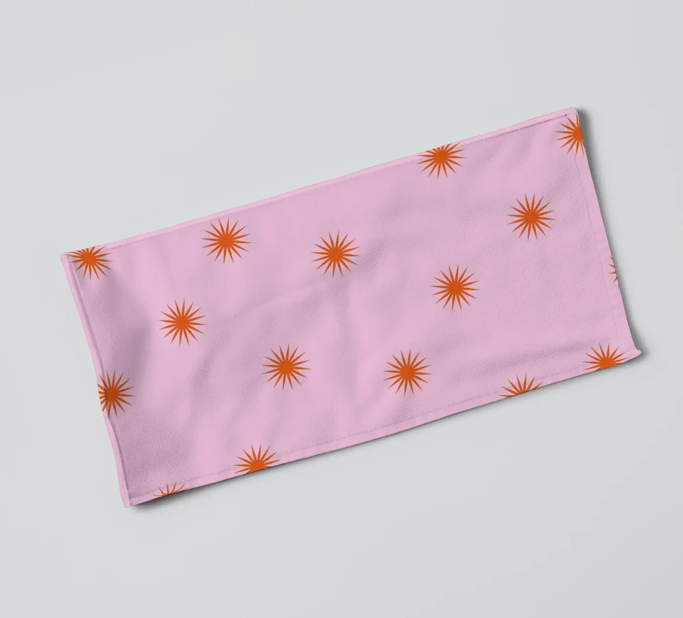 Sunshine Orange Pattern badhanddoek van janamossmann