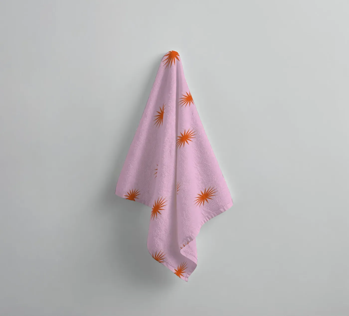 Sunshine Orange Pattern badhanddoek van janamossmann