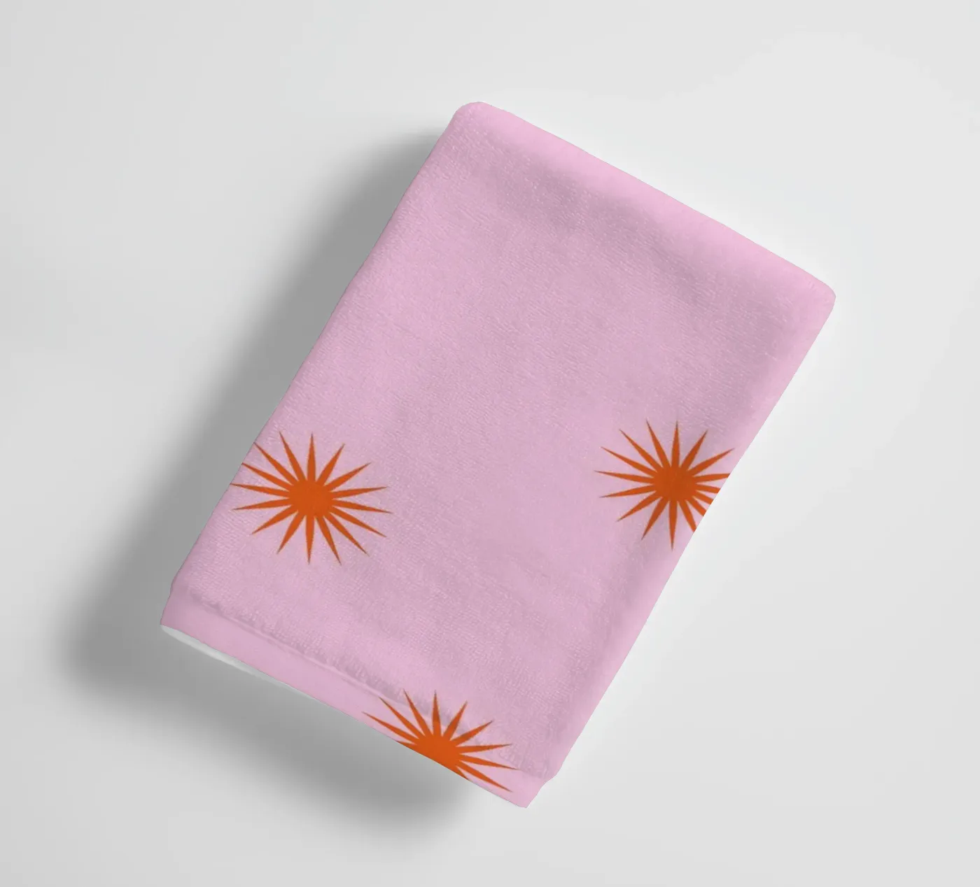 Sunshine Orange Pattern badhanddoek van janamossmann