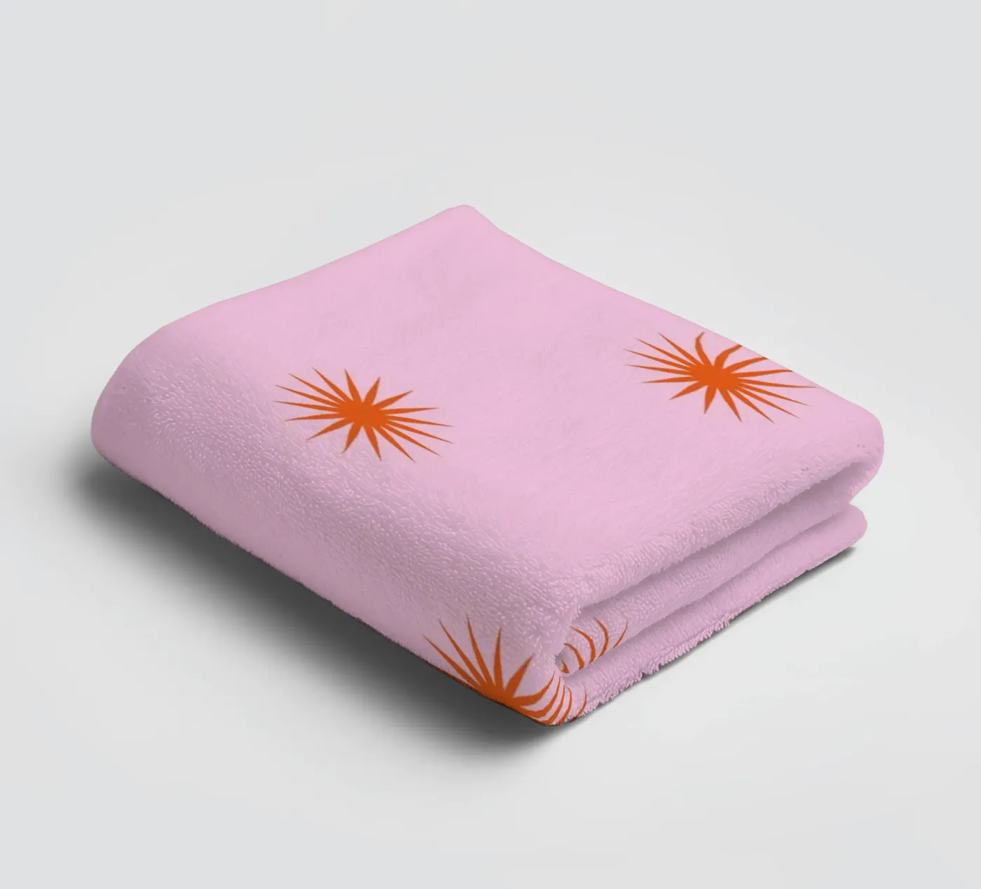 Sunshine Orange Pattern badhanddoek van janamossmann