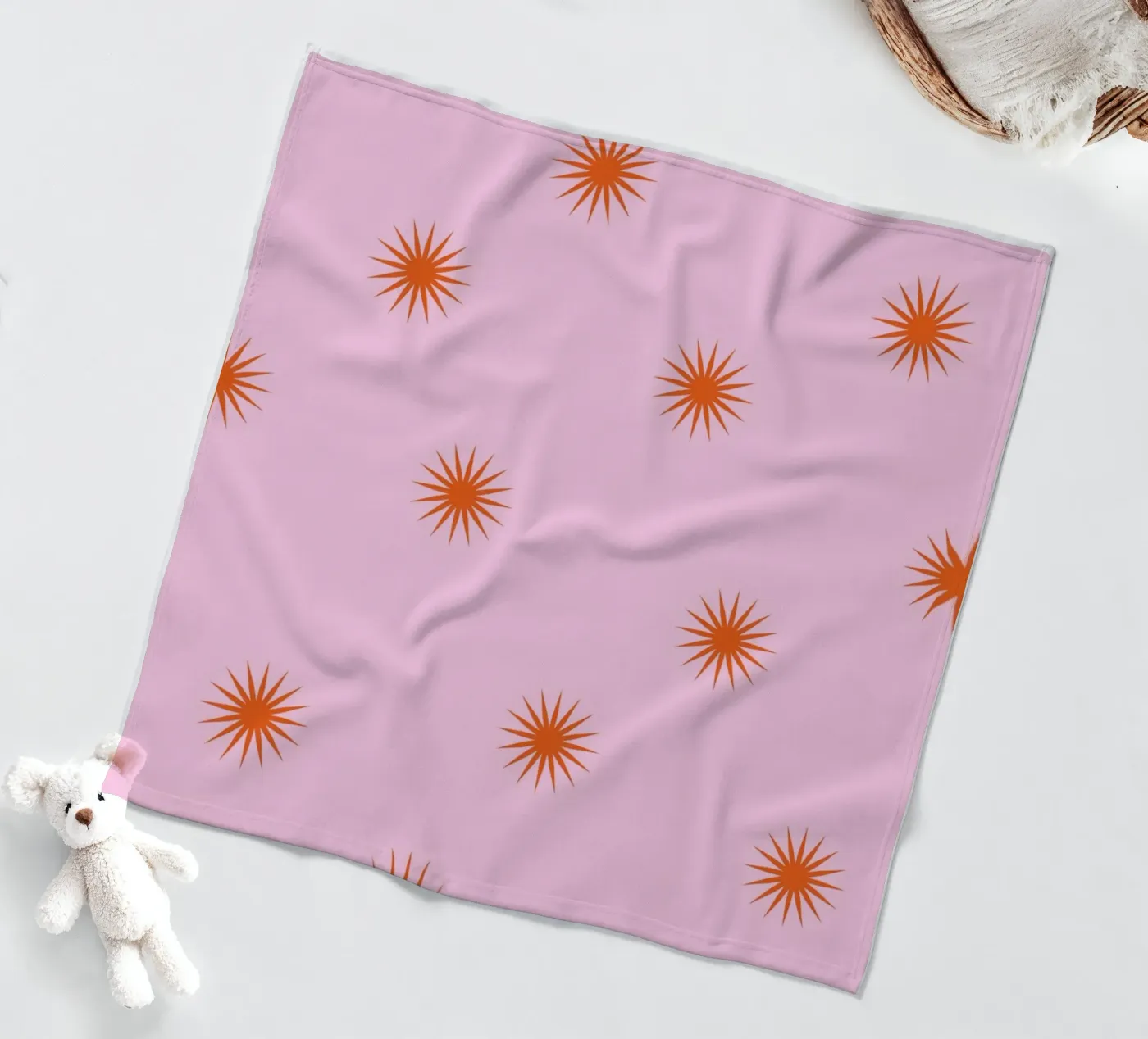 Sunshine Orange Pattern fleecedeken van janamossmann
