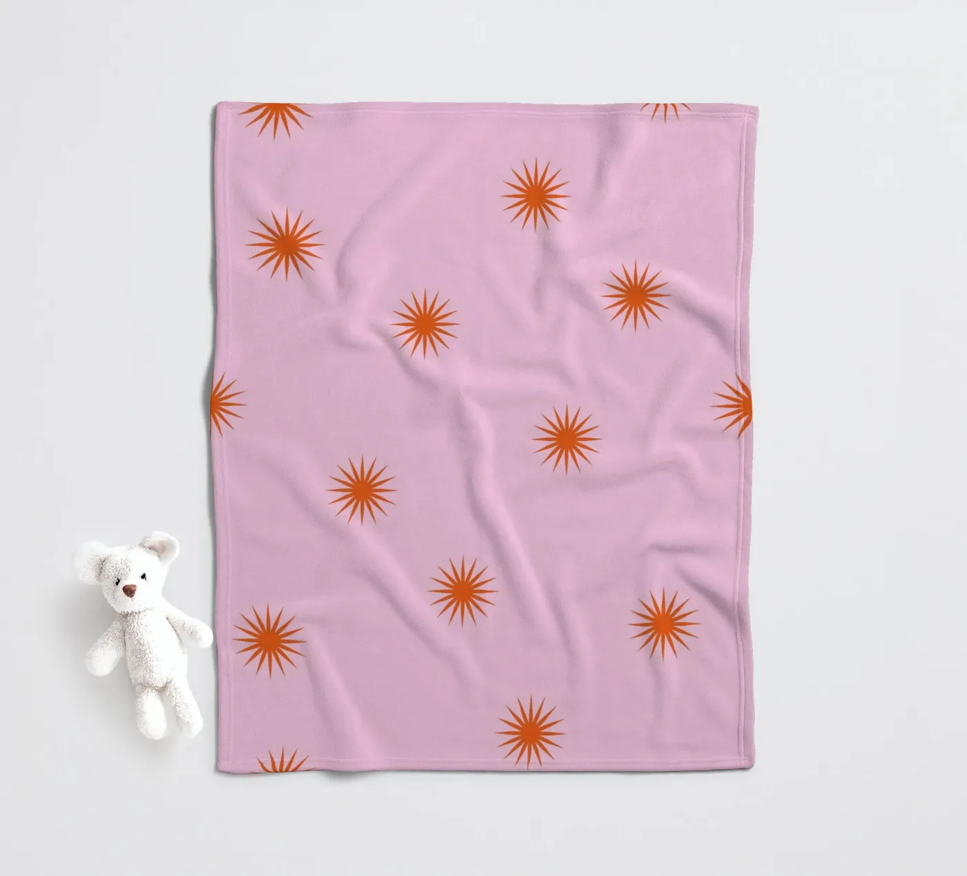 Sunshine Orange Pattern fleecedeken van janamossmann