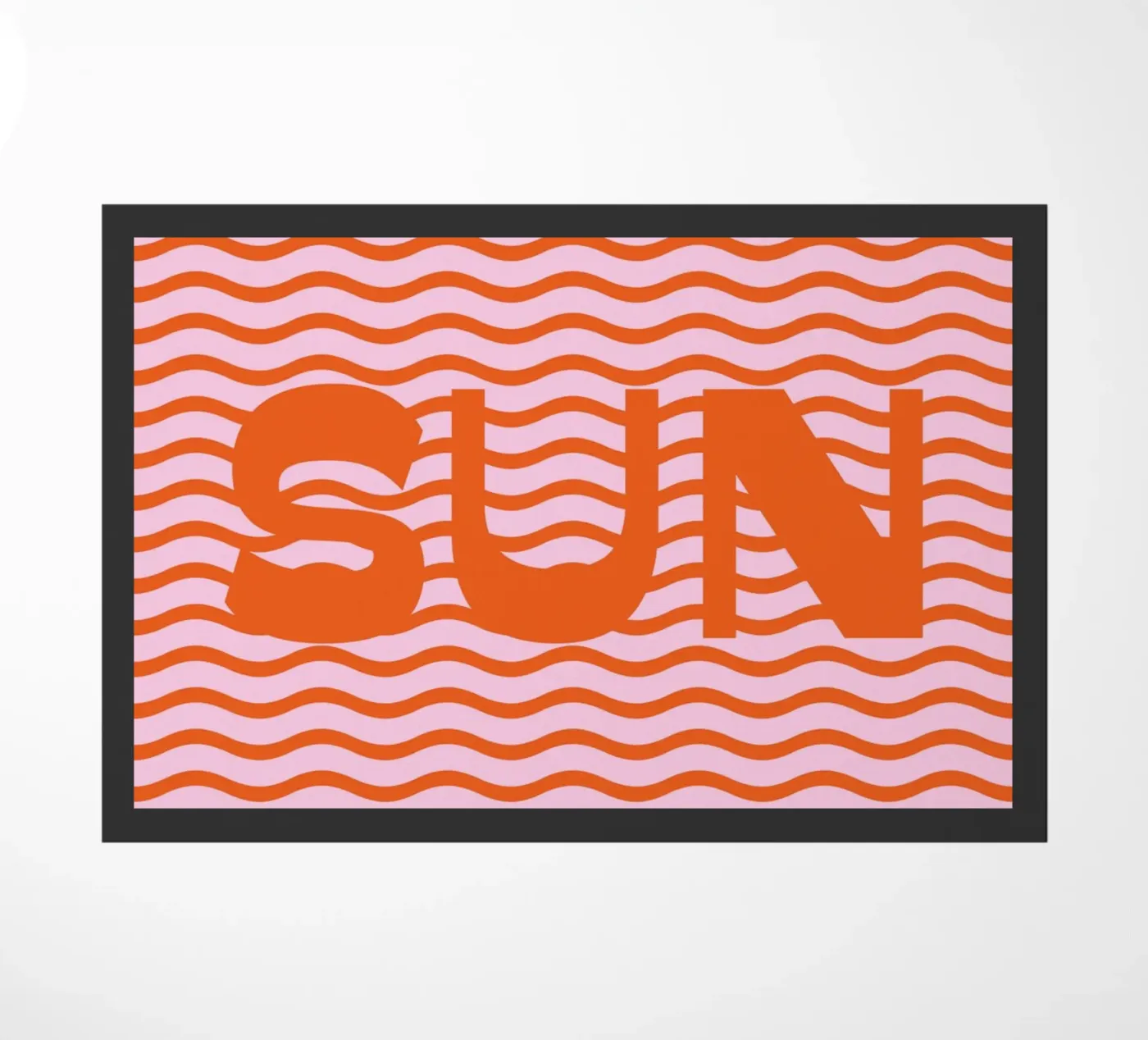 Sun Waves Orange Fußmatte von janamossmann