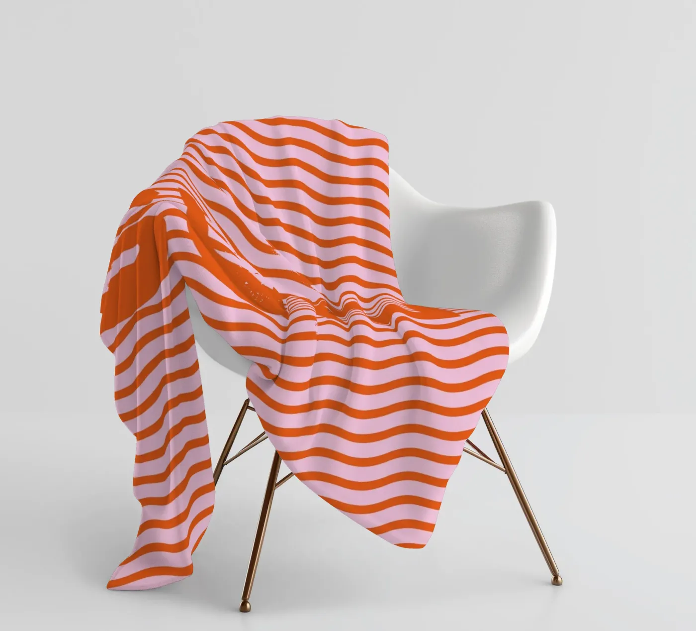 Sun Waves Orange Fleecedecke von janamossmann