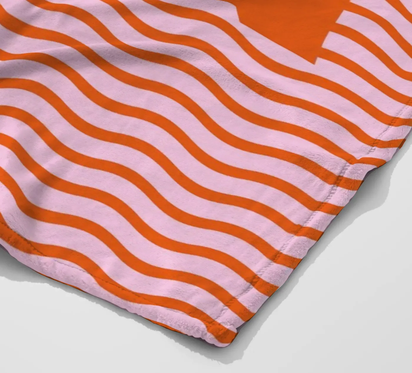 Sun Waves Orange Fleecedecke von janamossmann