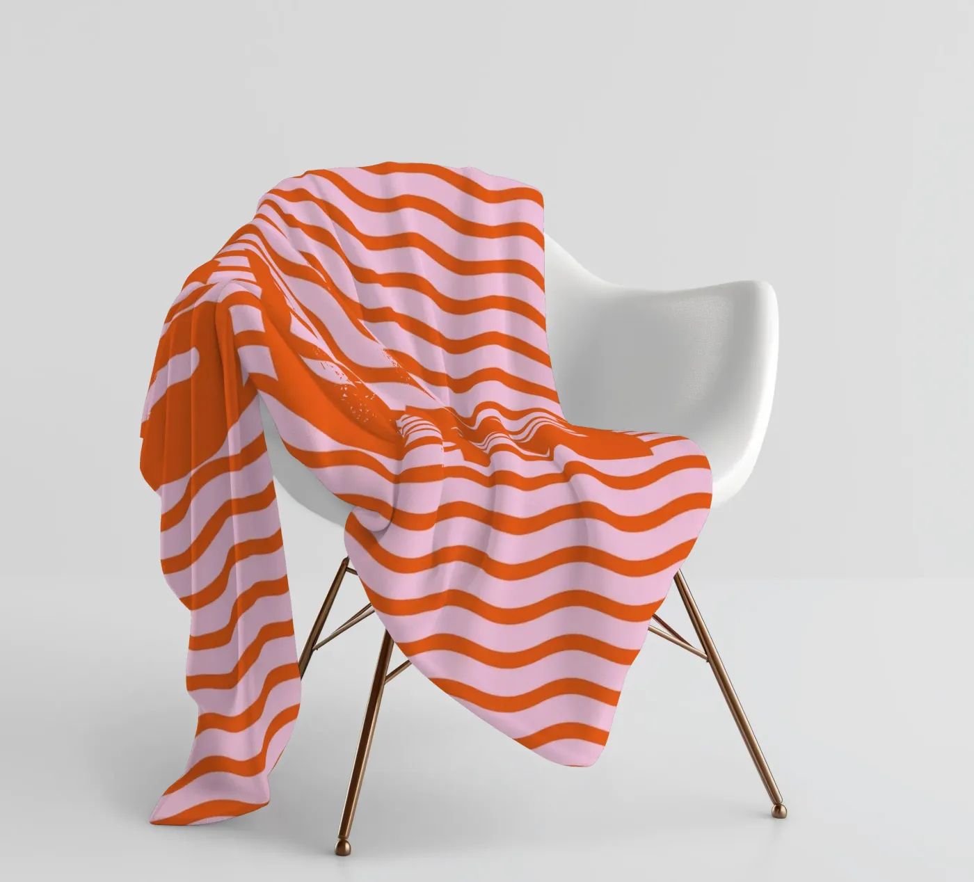 Sun Waves Orange Fleecedecke von janamossmann