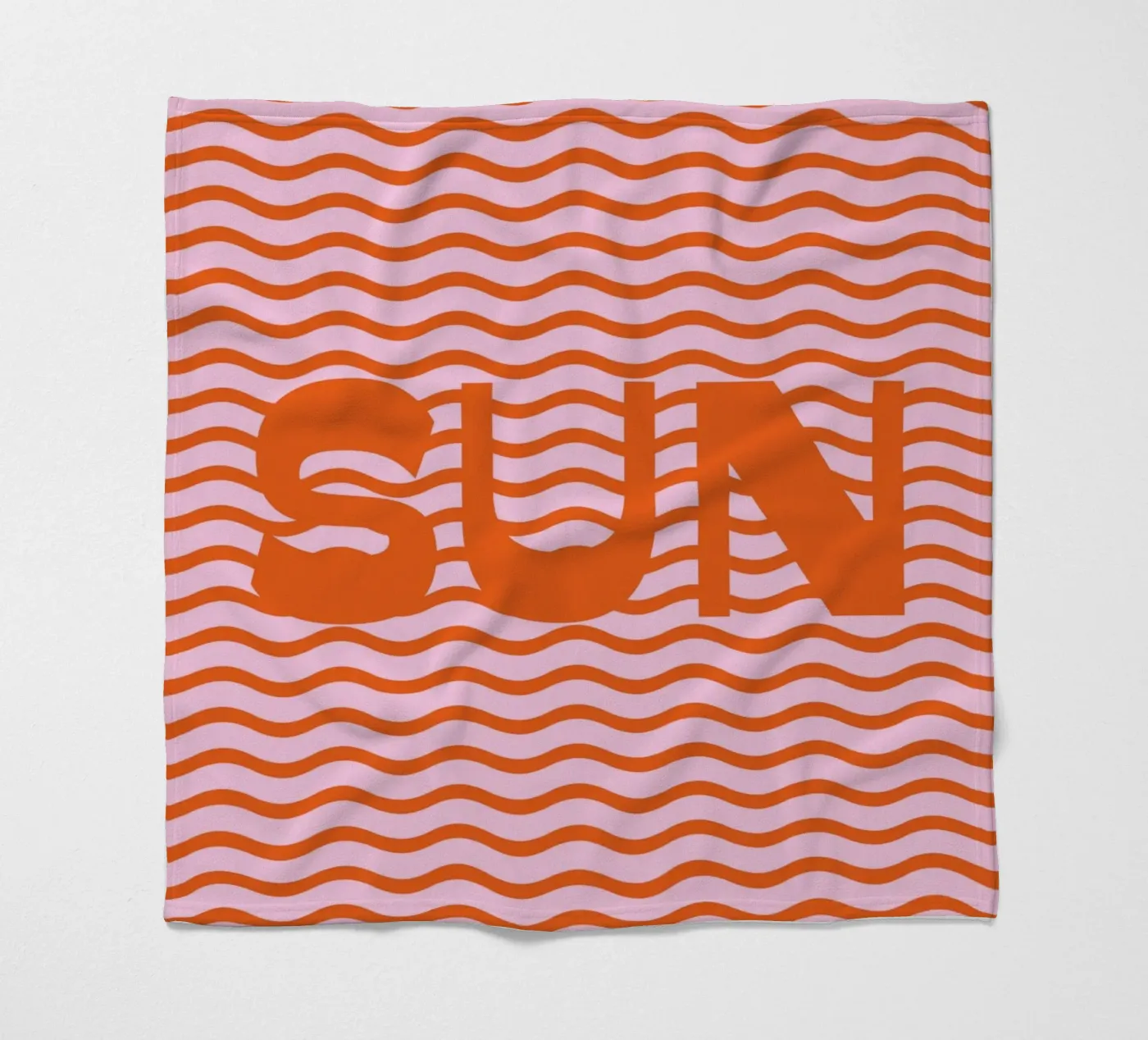 Sun Waves Orange Fleecedecke von janamossmann