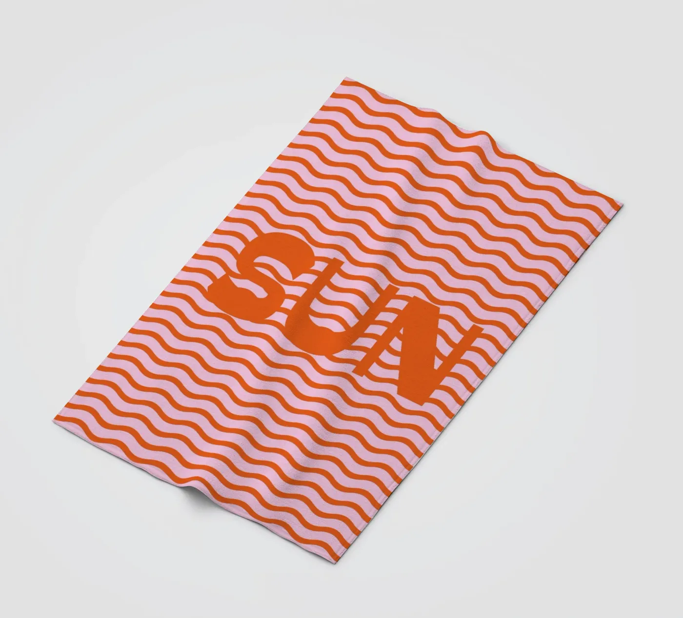 Sun Waves Orange Fleecedecke von janamossmann