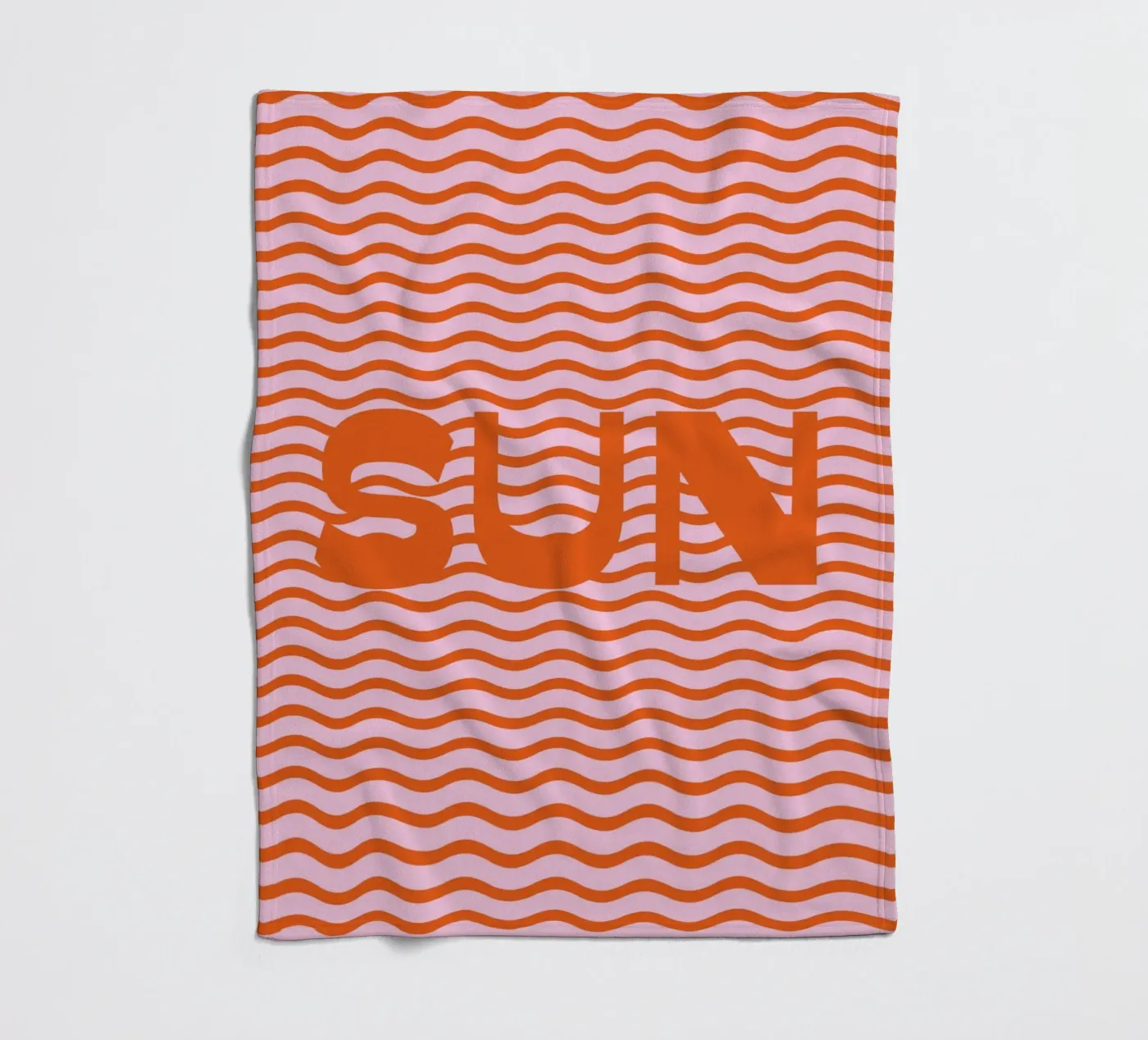 Sun Waves Orange Fleecedecke von janamossmann