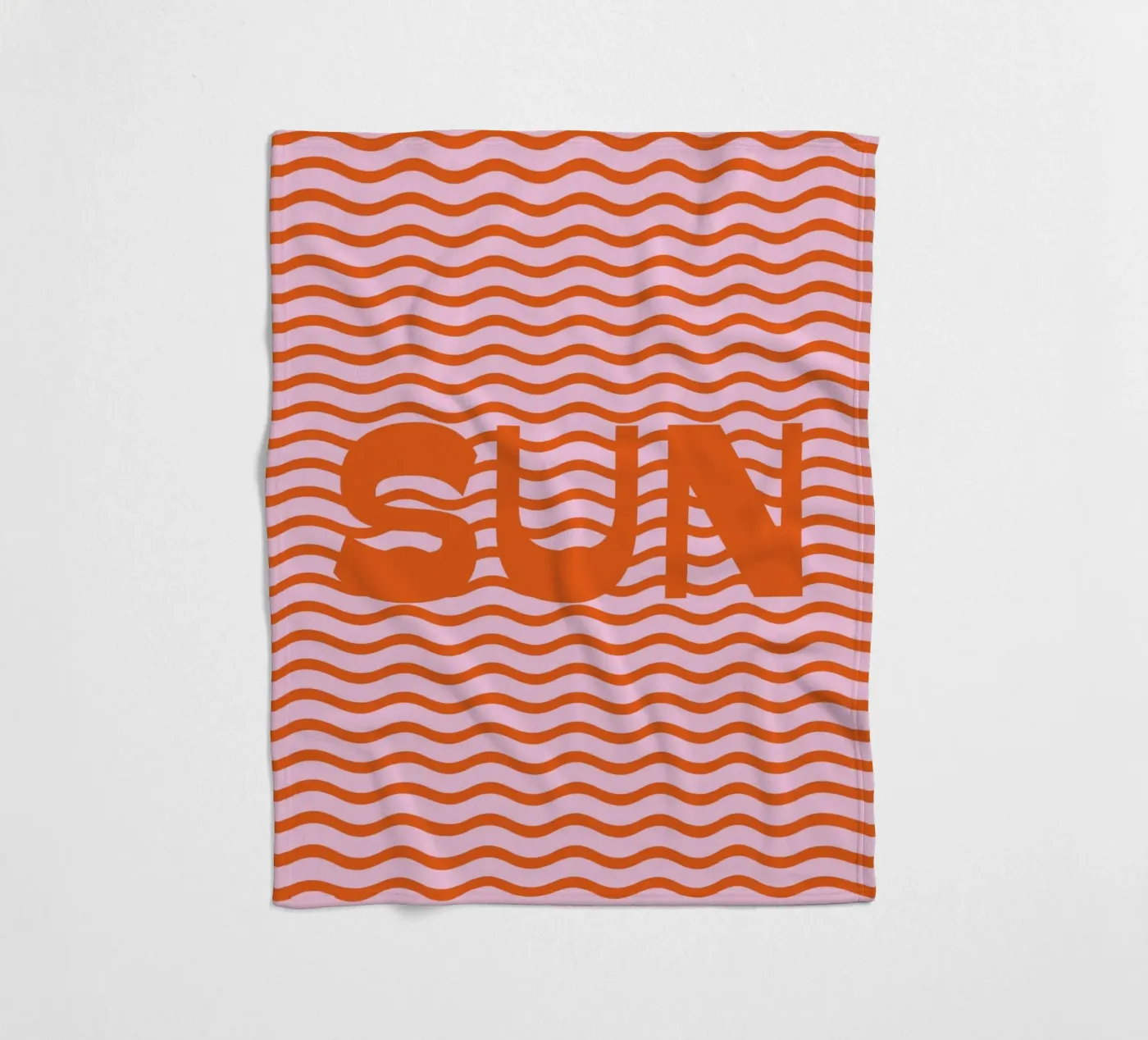 Sun Waves Orange Fleecedecke von janamossmann