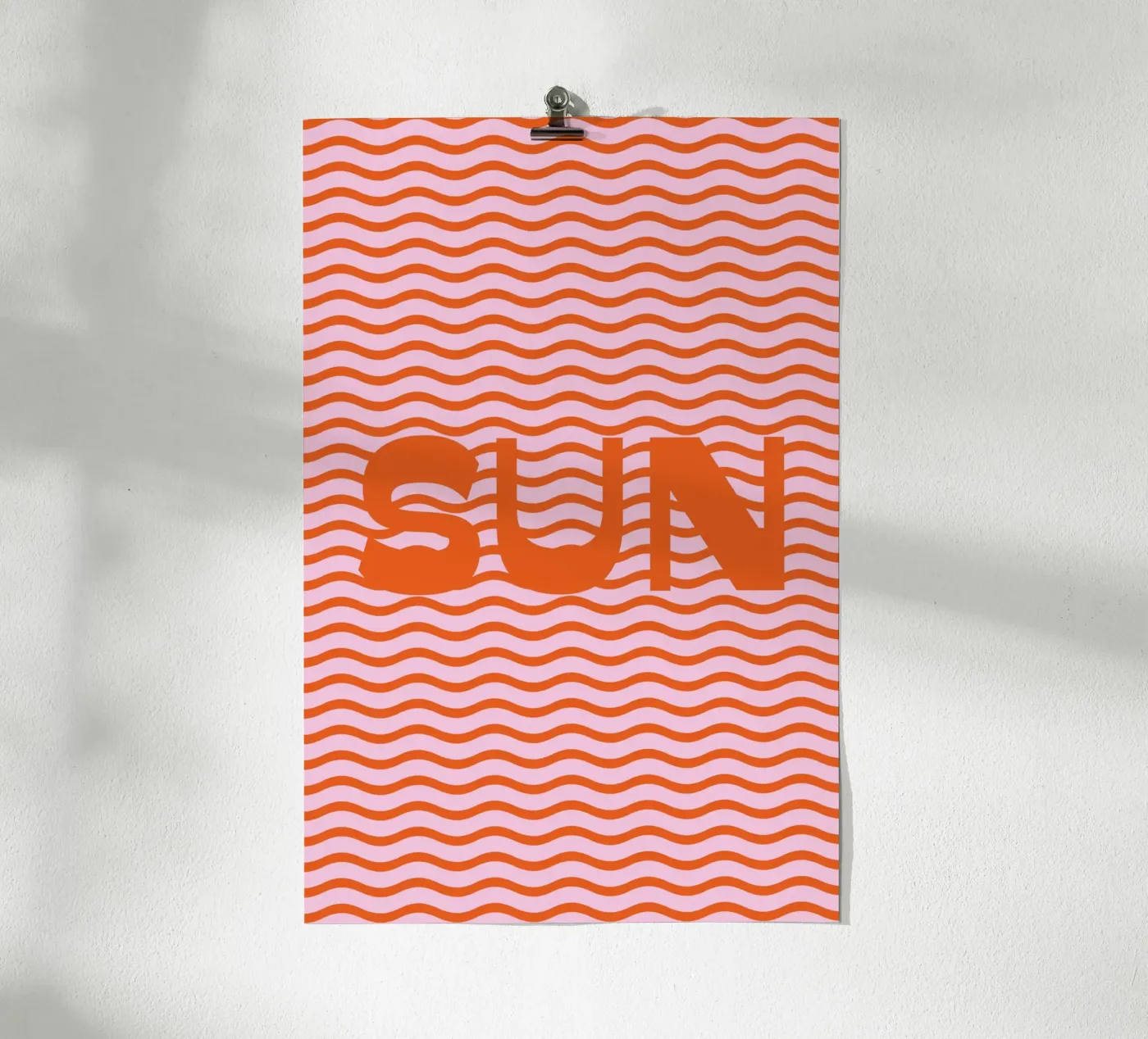 Sun Waves Orange Poster von janamossmann
