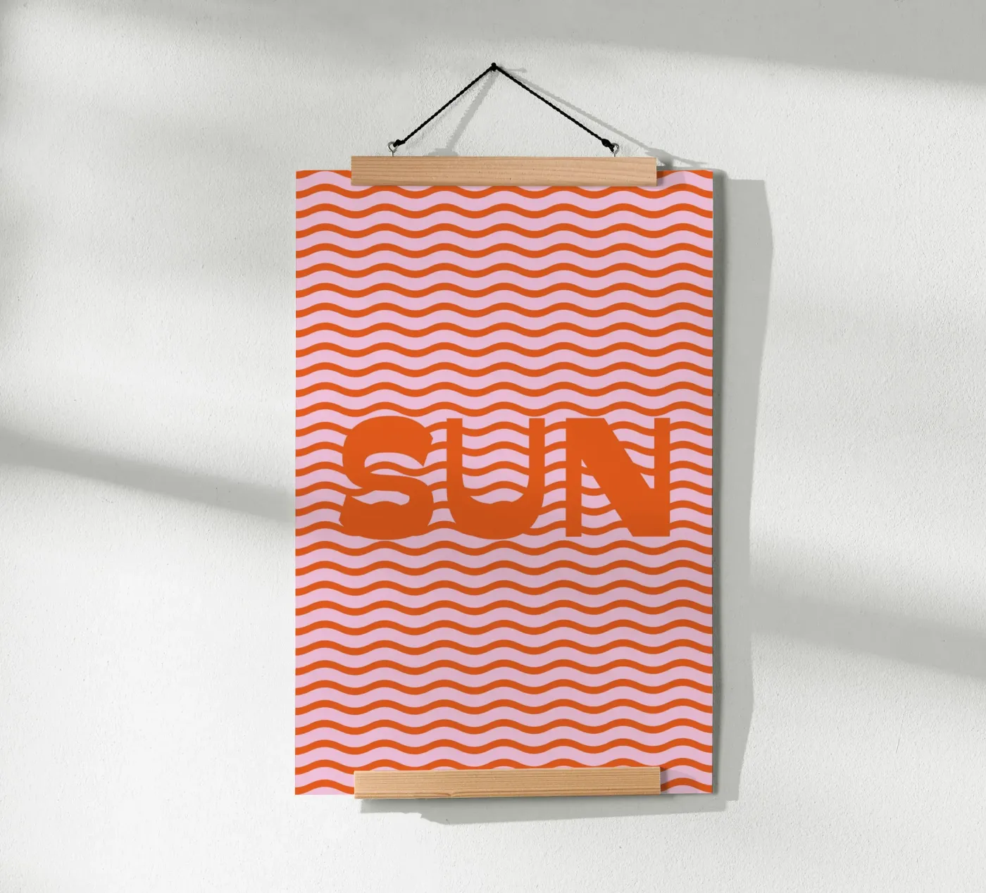 Sun Waves Orange Poster von janamossmann