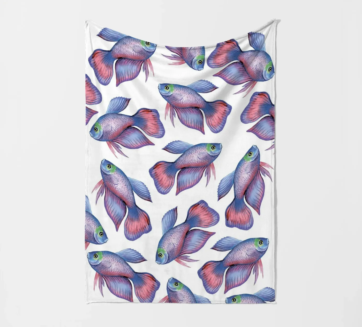 Fish pattern coperta in pile da Happypatterns