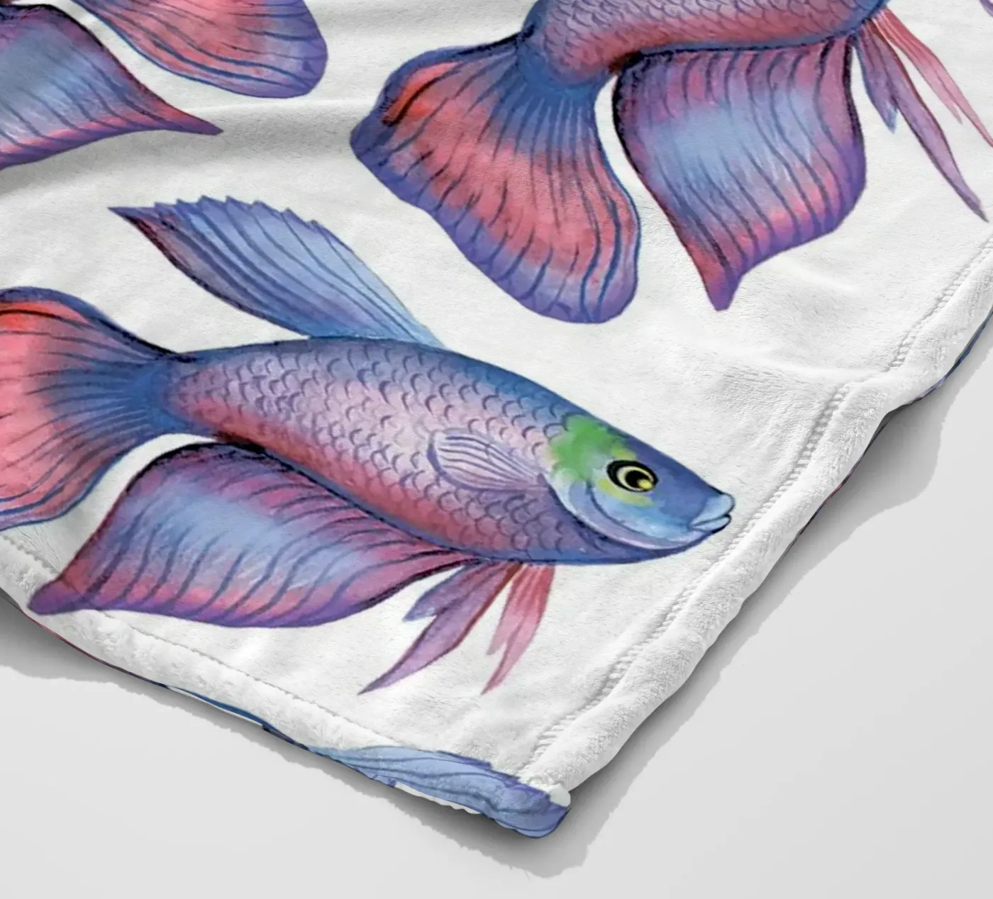 Fish pattern fleece blanket by Happypatterns