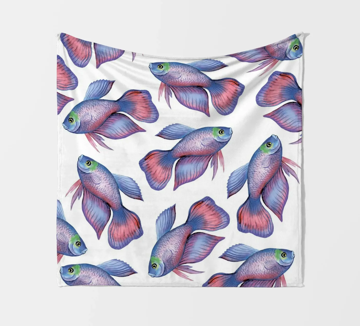 Fish pattern coperta in pile da Happypatterns
