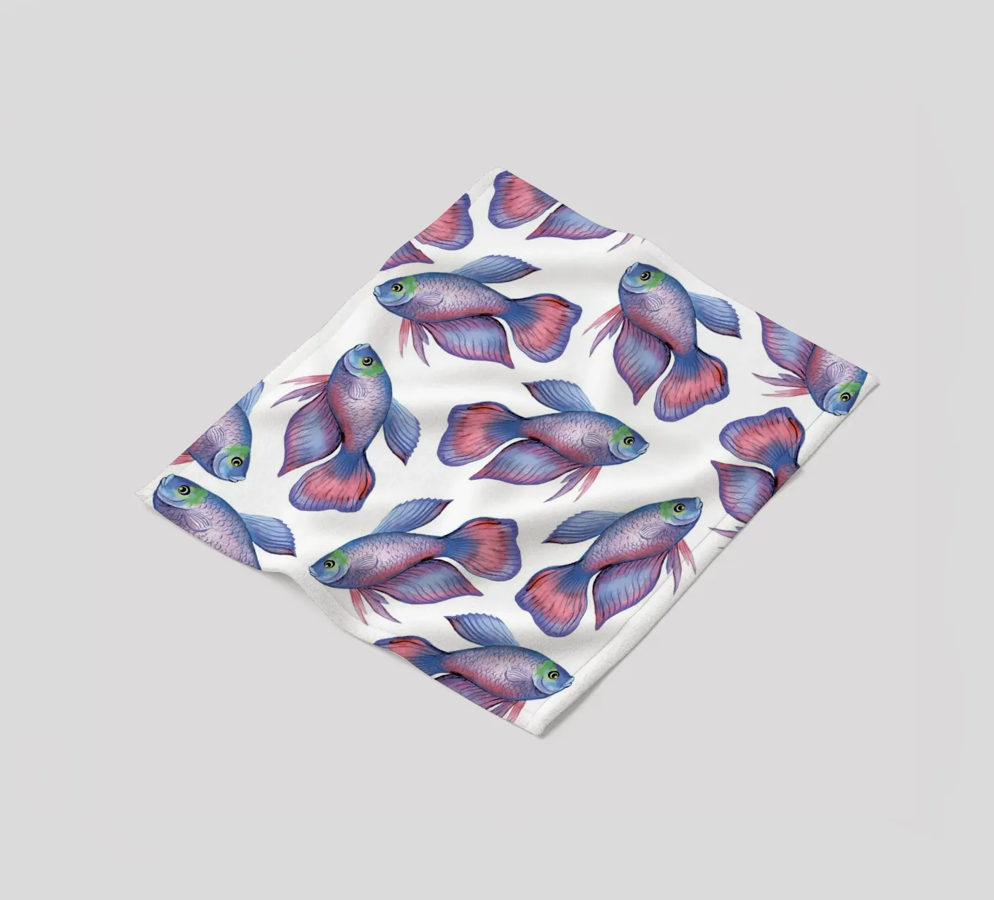 Fish pattern coperta in pile da Happypatterns