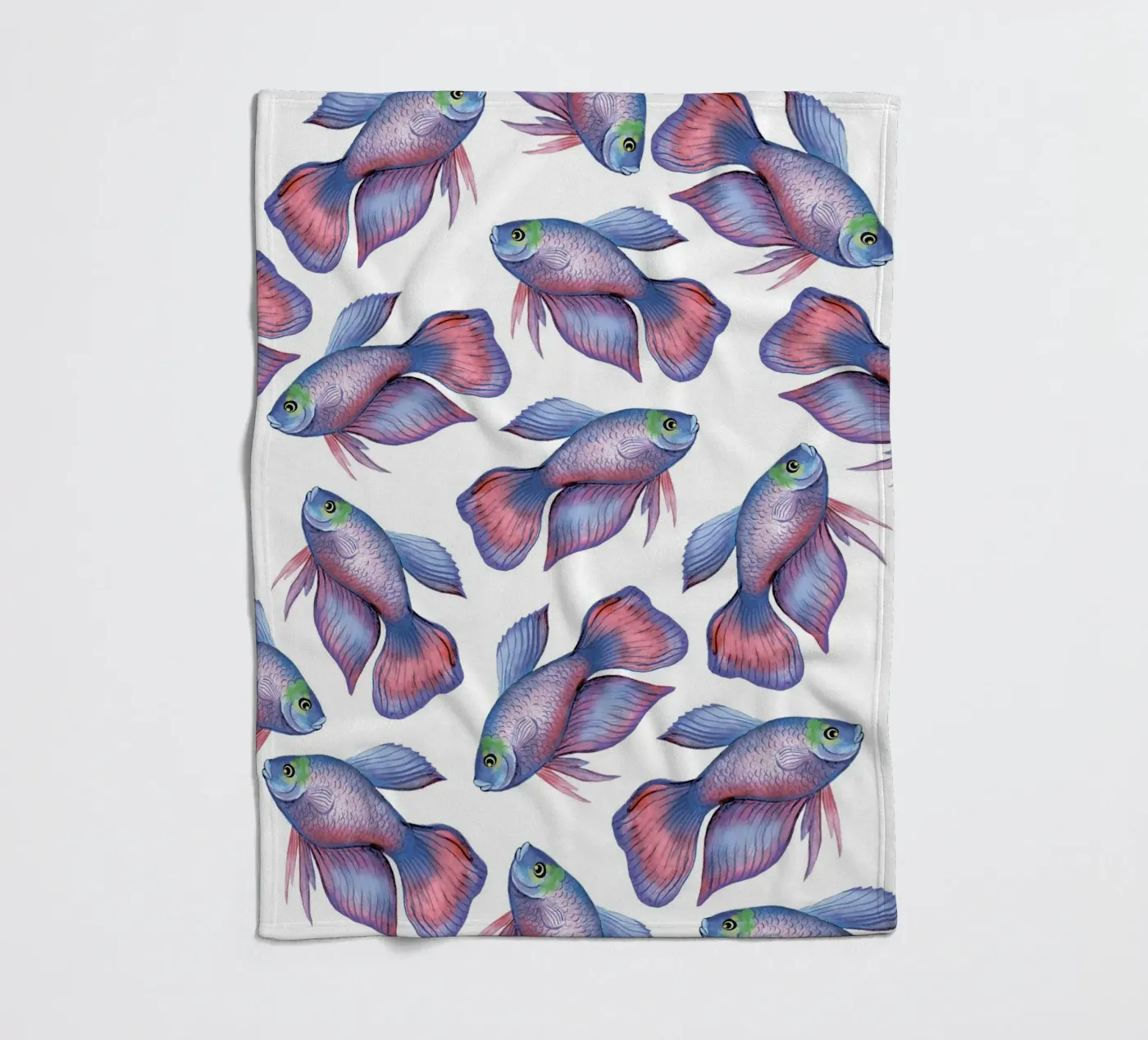 Fish pattern fleece blanket by Happypatterns