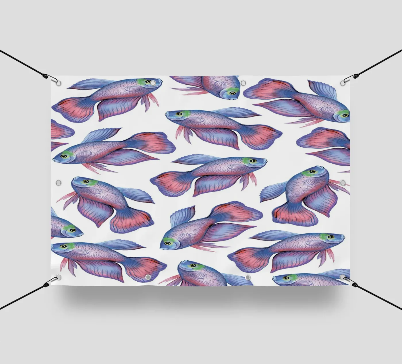 Fish pattern PVC Plane von Happypatterns
