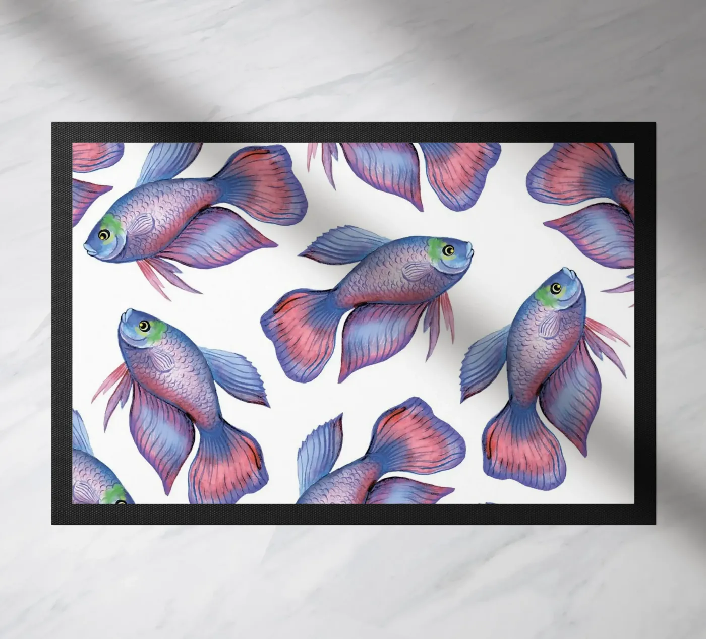 Fish pattern paillasson de Happypatterns