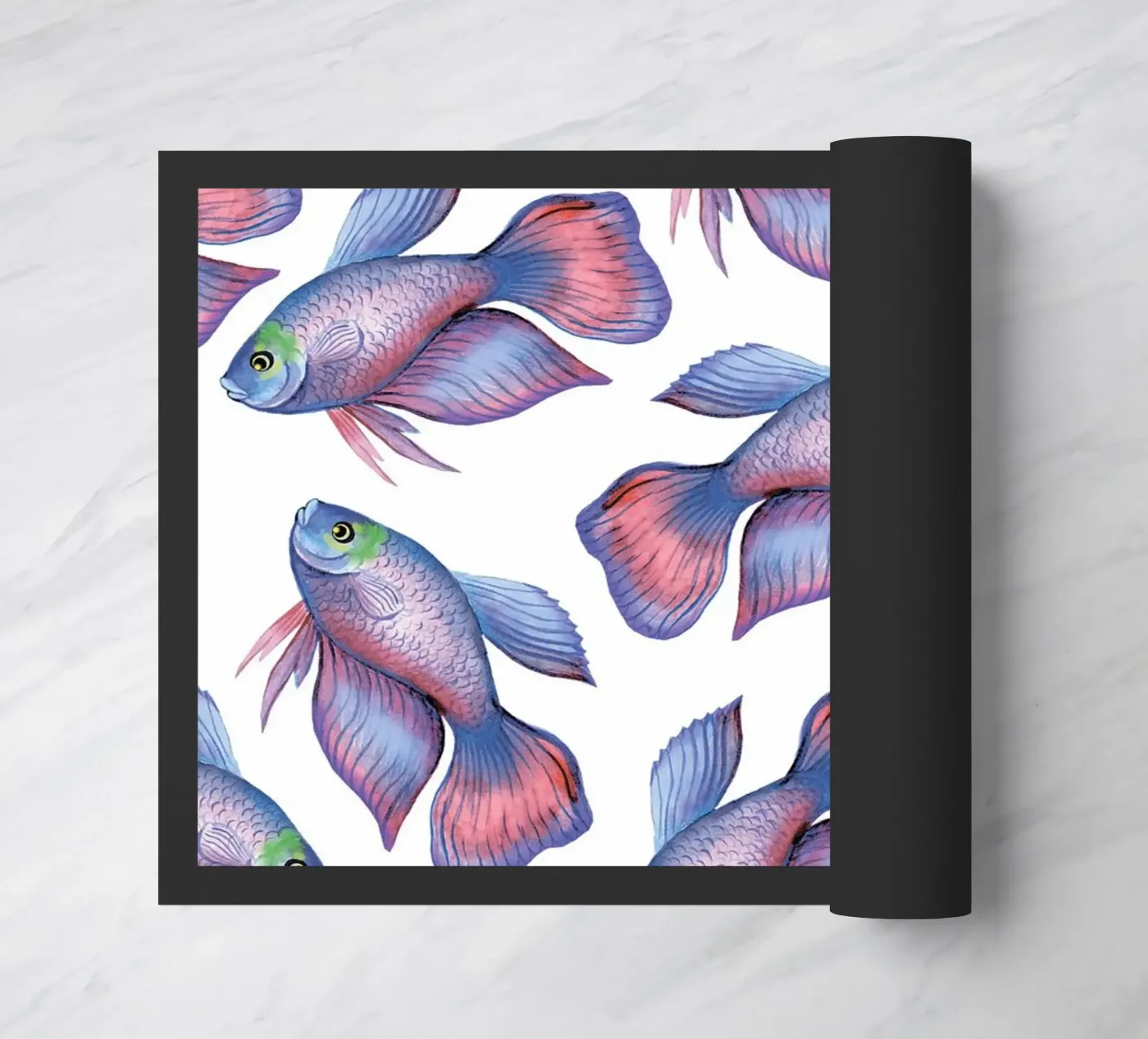 Fish pattern paillasson de Happypatterns