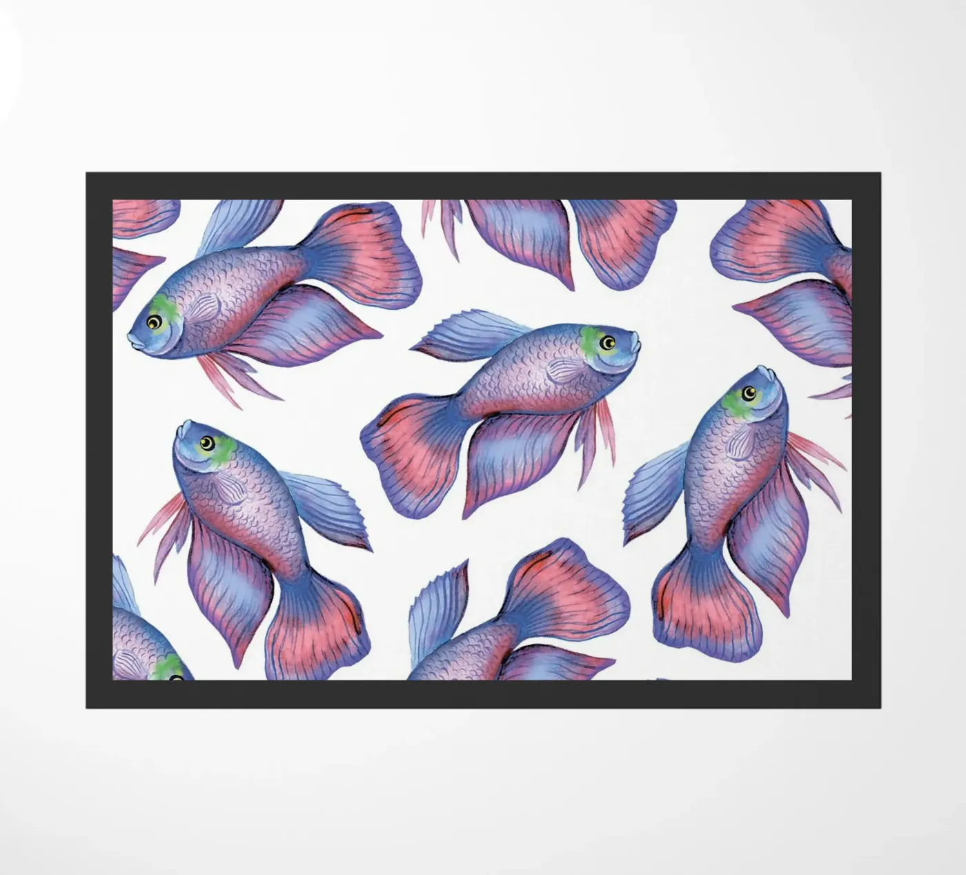 Fish pattern paillasson de Happypatterns