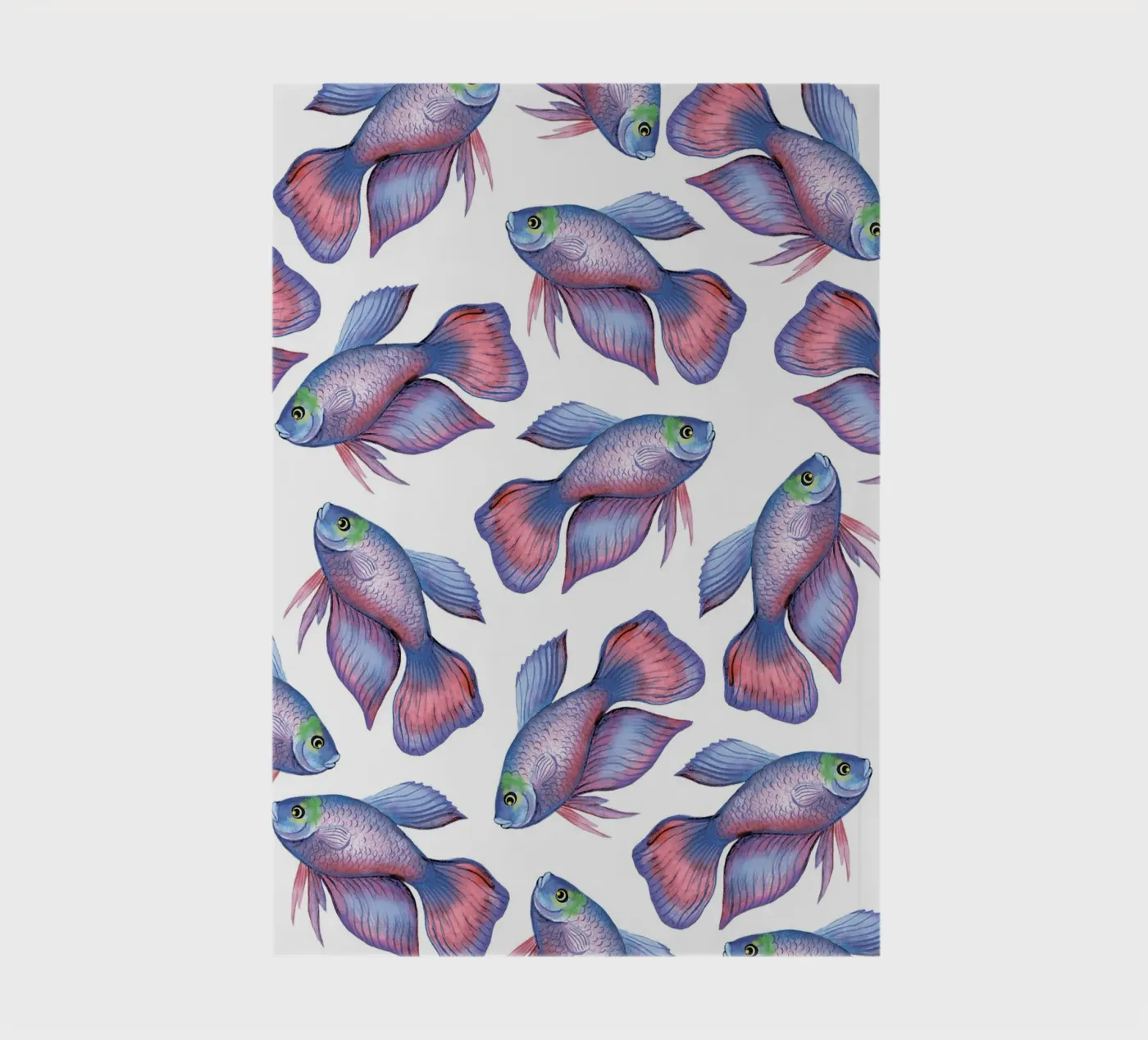 Fish pattern notebook by Happypatterns