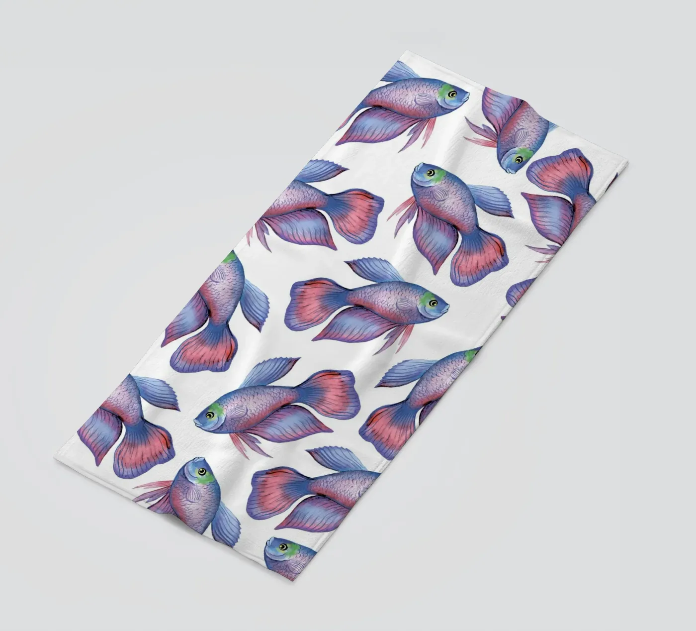 Fish pattern strandhanddoek van Happypatterns
