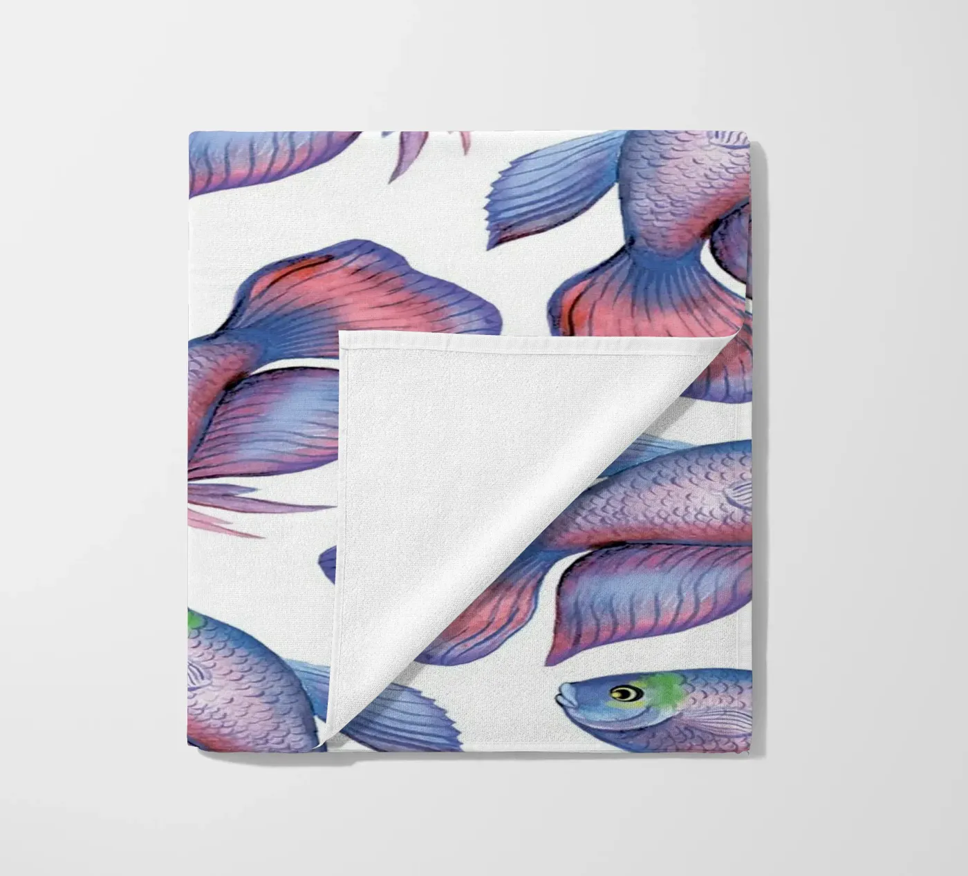 Fish pattern strandhanddoek van Happypatterns