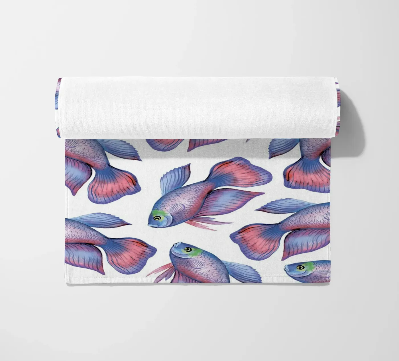 Fish pattern strandhanddoek van Happypatterns