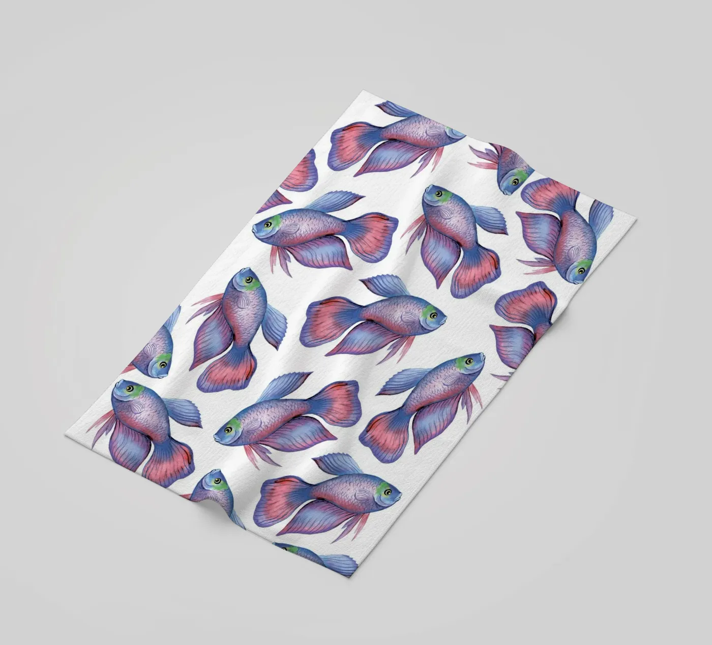 Fish pattern strandhanddoek van Happypatterns