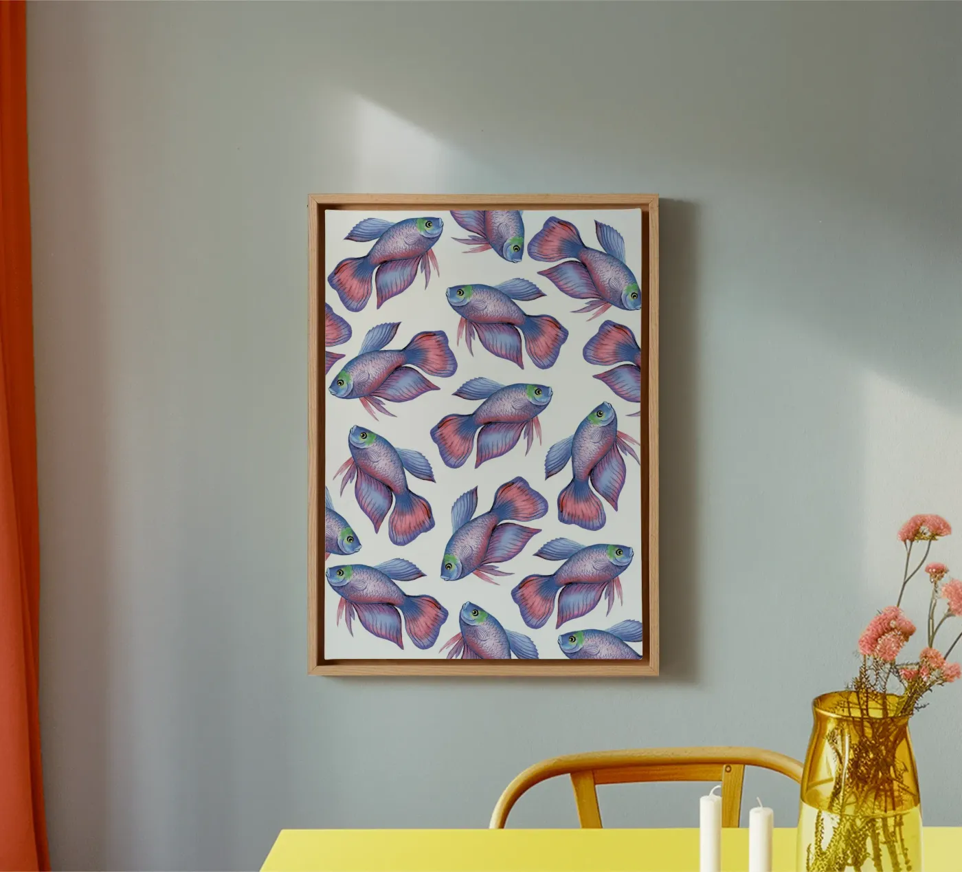 Fish pattern Leinwand von Happypatterns