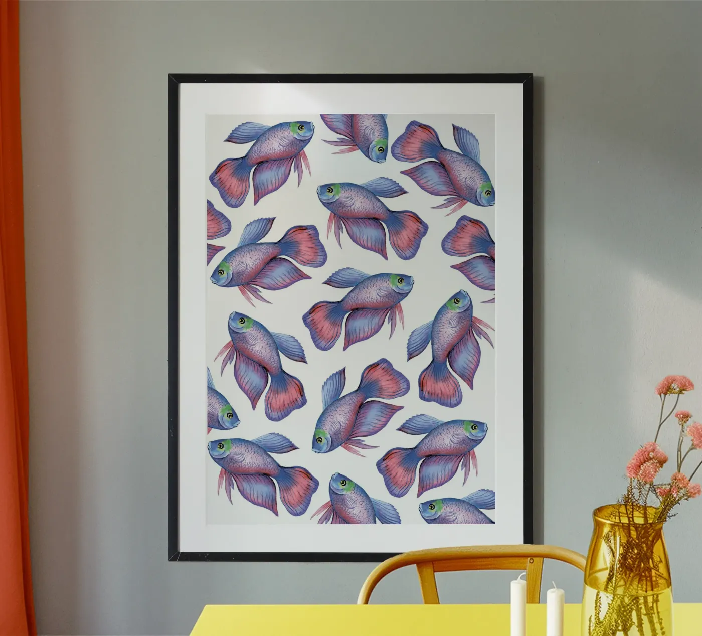 Fish pattern Poster von Happypatterns