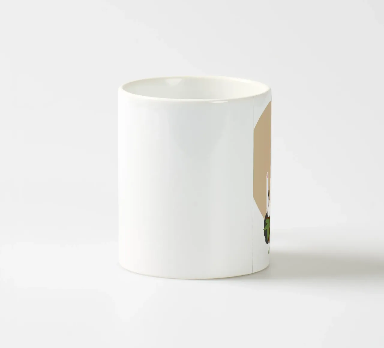 black and white cat playfully lounges in a hanging tazza in ceramica da LisaArtes