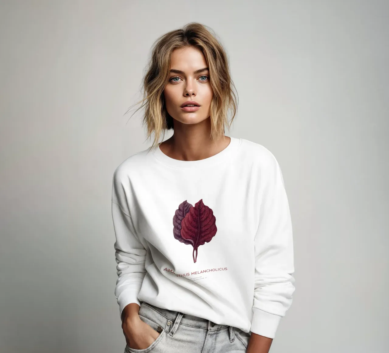 Essbarer Amaranth oder Amaranthus Melancholicus Sweatshirt von Vintagrafica