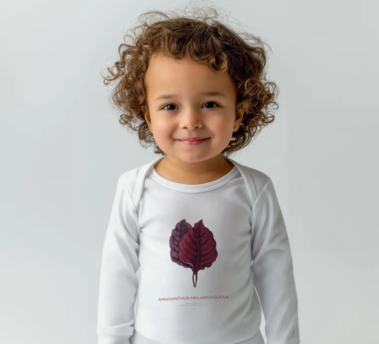 Amarante comestible ou Amaranthus Melancholicus body manches longues de Vintagrafica