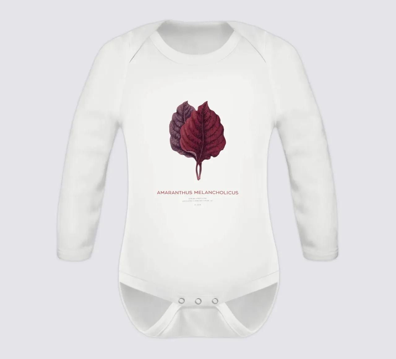 Amarante comestible ou Amaranthus Melancholicus body manches longues de Vintagrafica