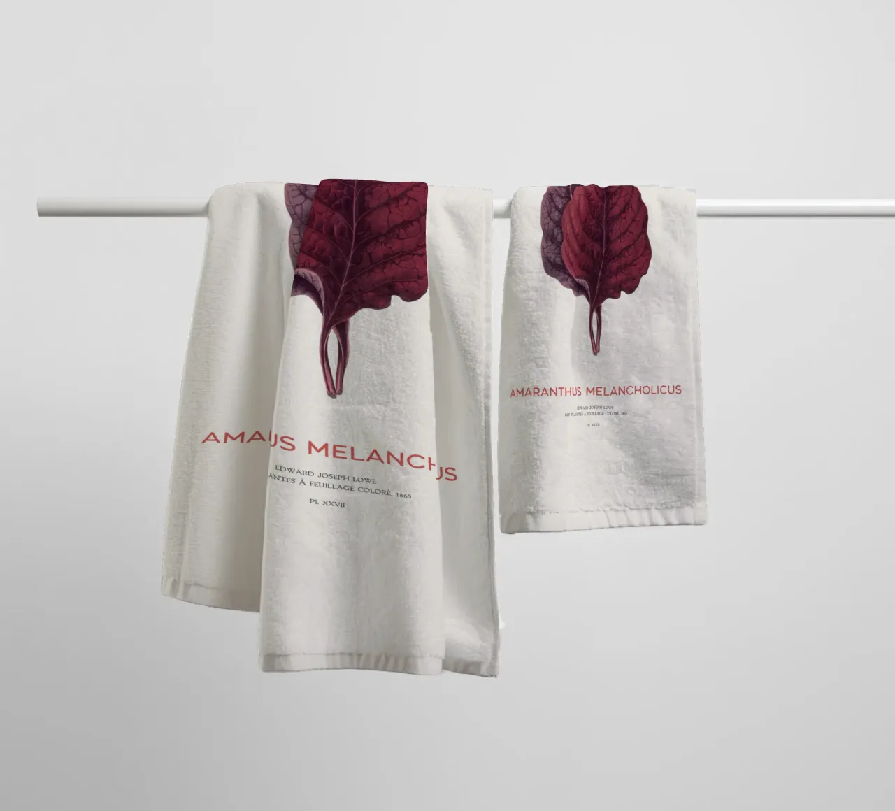 Essbarer Amaranth oder Amaranthus Melancholicus Handtuch von Vintagrafica