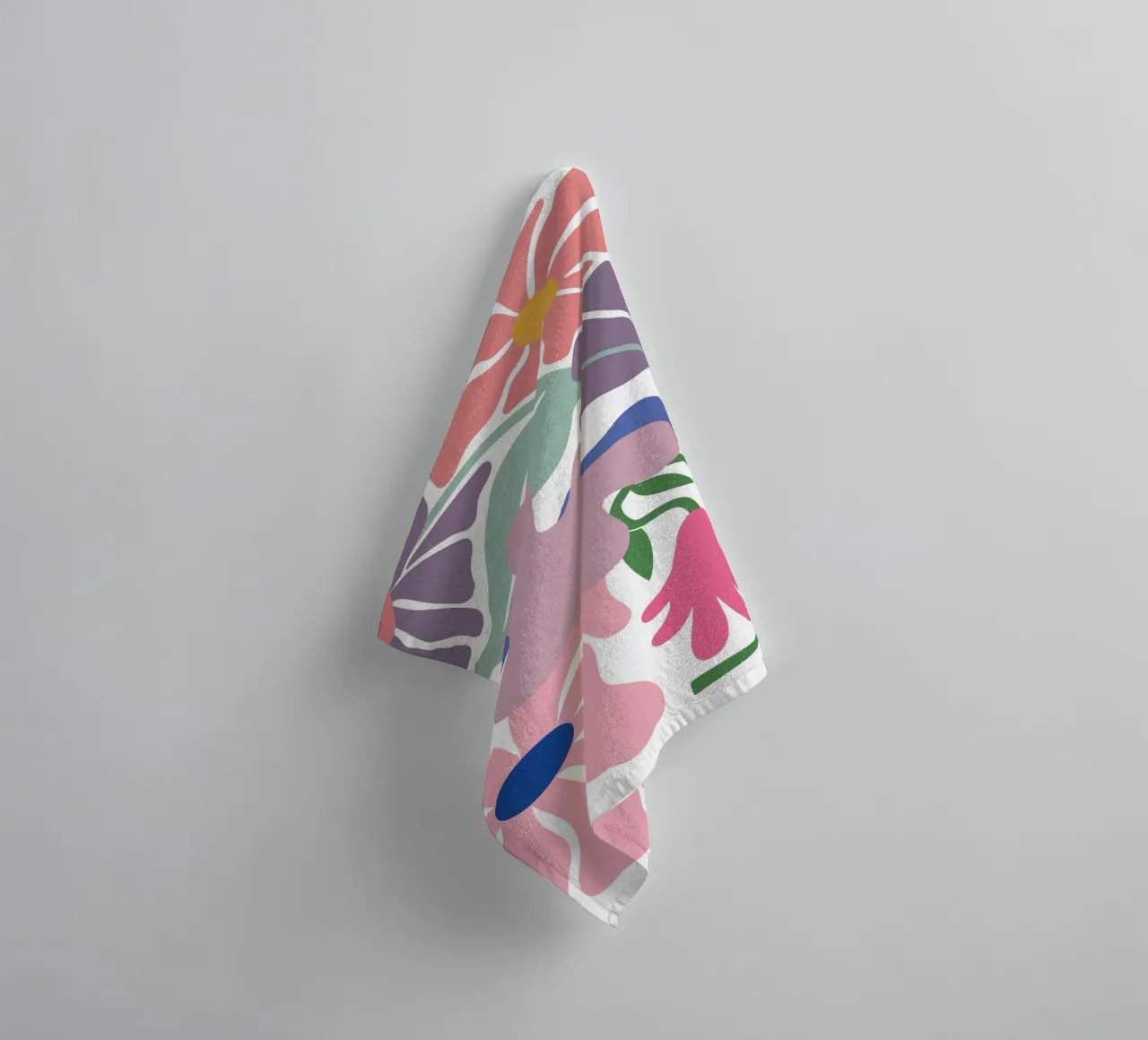 Floral shapes towel by LisaArtes
