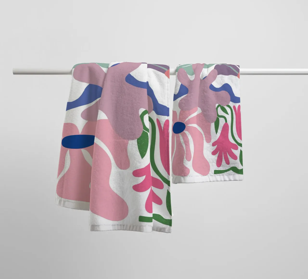 Floral shapes towel by LisaArtes