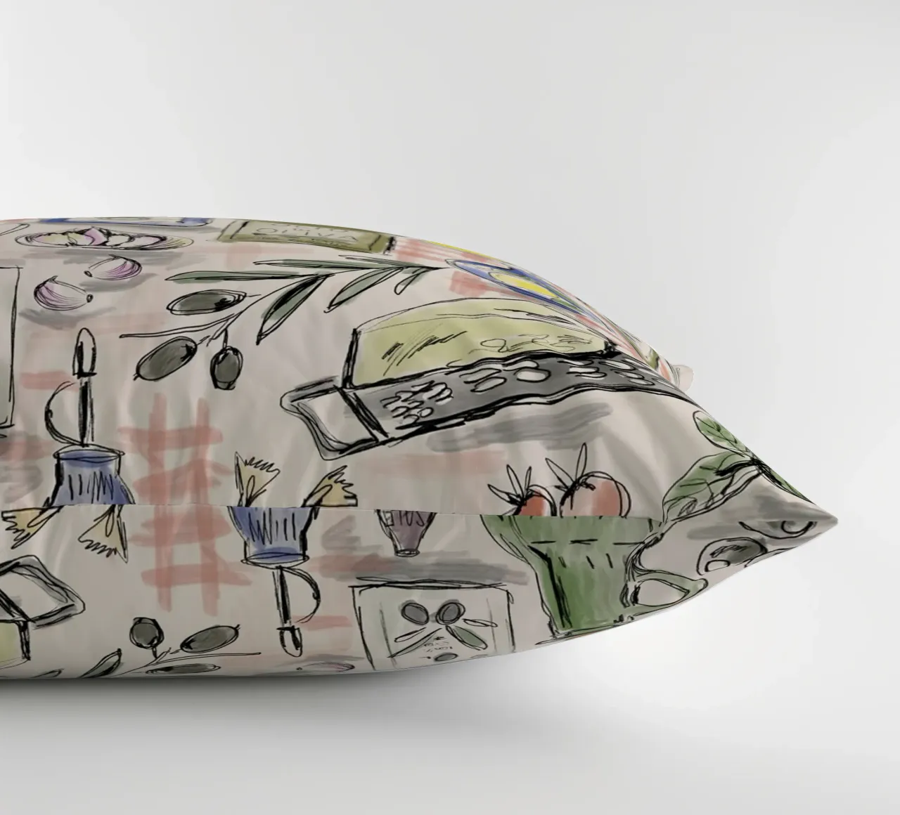 Cucina Italiana Pattern cuscino da anisillustration
