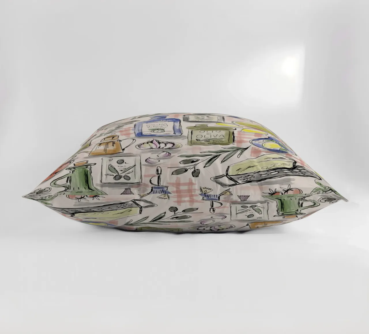 Cucina Italiana Pattern cuscino da anisillustration