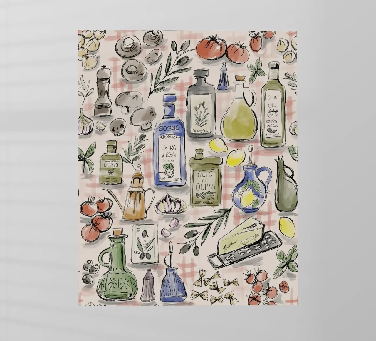 Cucina Italiana Pattern pellicola backlit da anisillustration