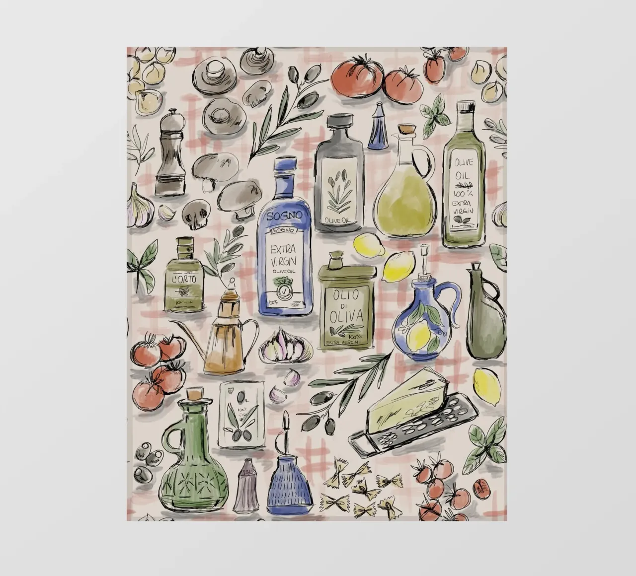 Cucina Italiana Pattern pellicola backlit da anisillustration