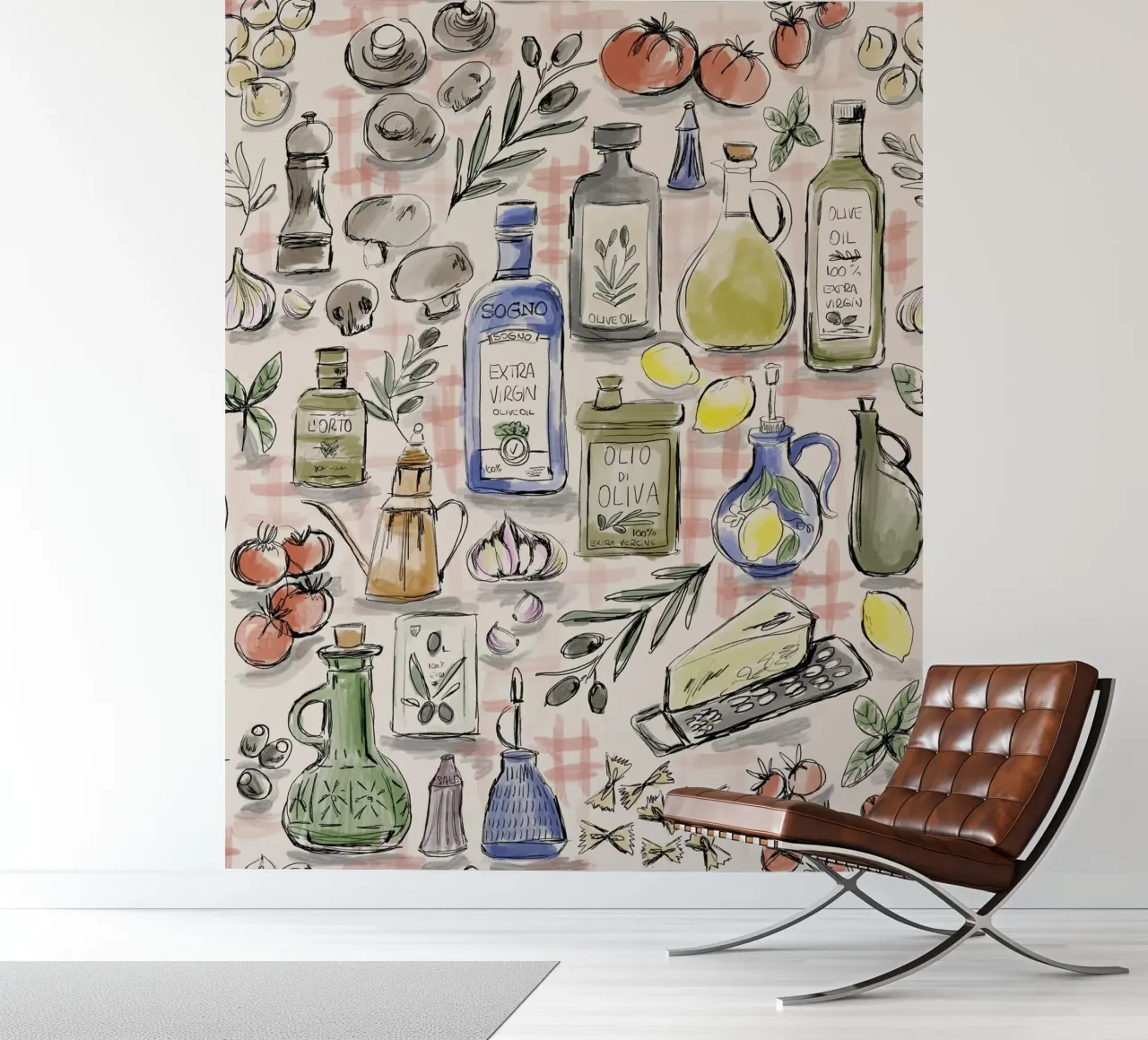 Cucina Italiana Pattern photo wallpaper by anisillustration