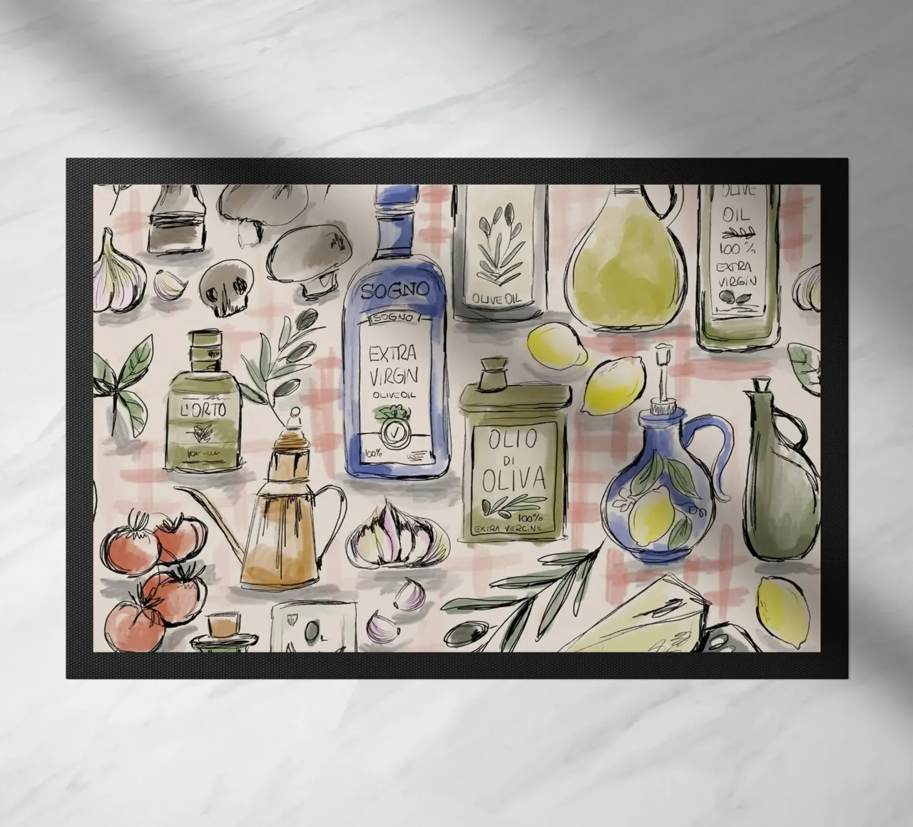 Cucina Italiana Pattern zerbino da anisillustration
