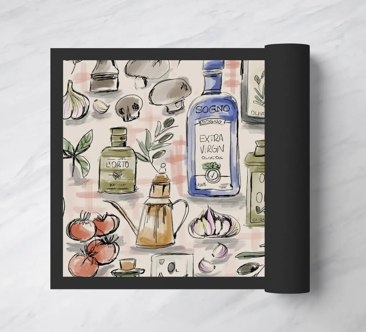 Cucina Italiana Pattern zerbino da anisillustration