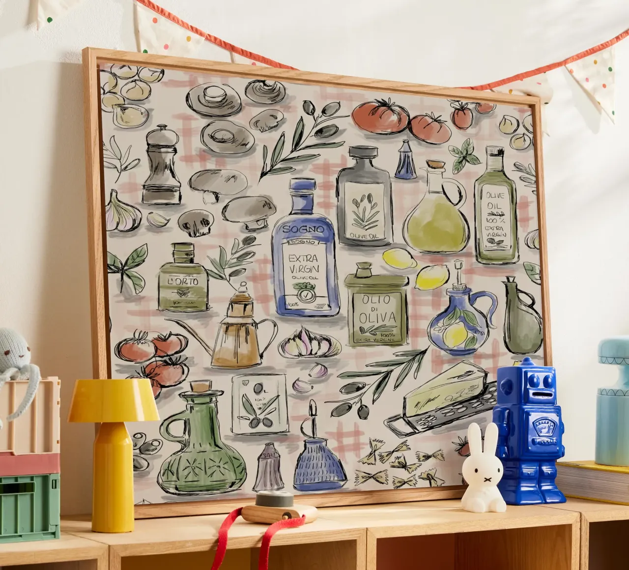 Cucina Italiana Pattern plexiglass da anisillustration