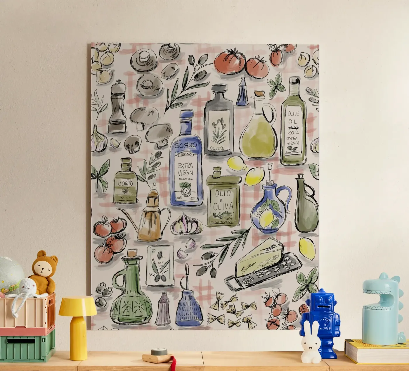 Cucina Italiana Pattern plexiglass da anisillustration